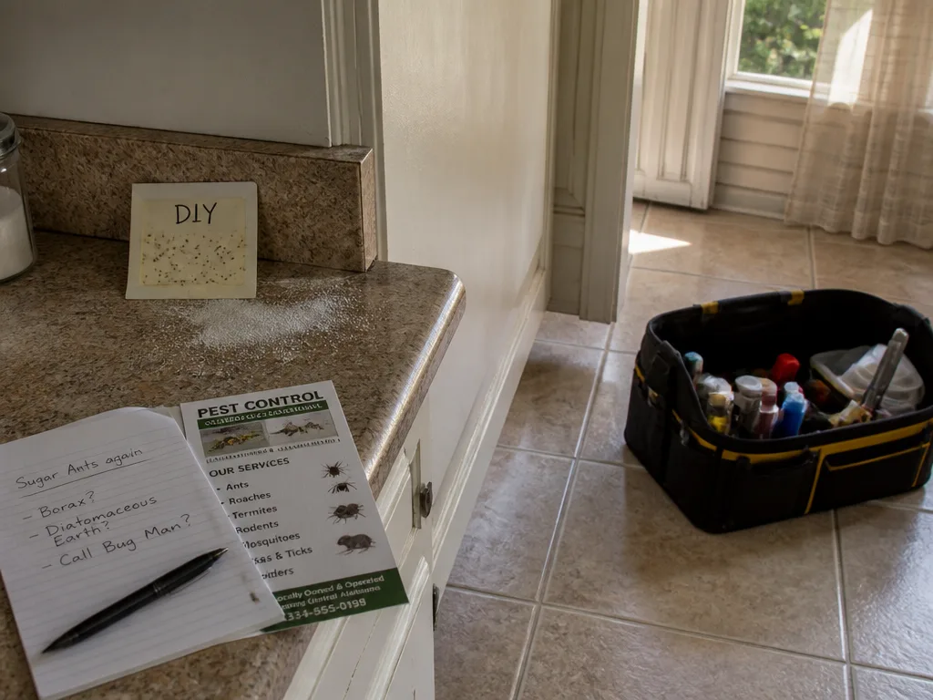 DIY versus calling a pro for a typical Alabama pest concern